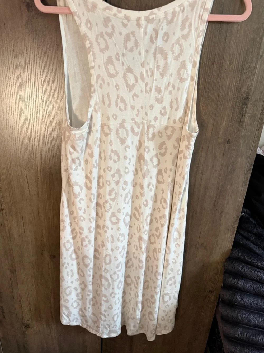 Z Supply Cream Tank Top with Soft Pink Hanger Accent - Picture 3 of 3